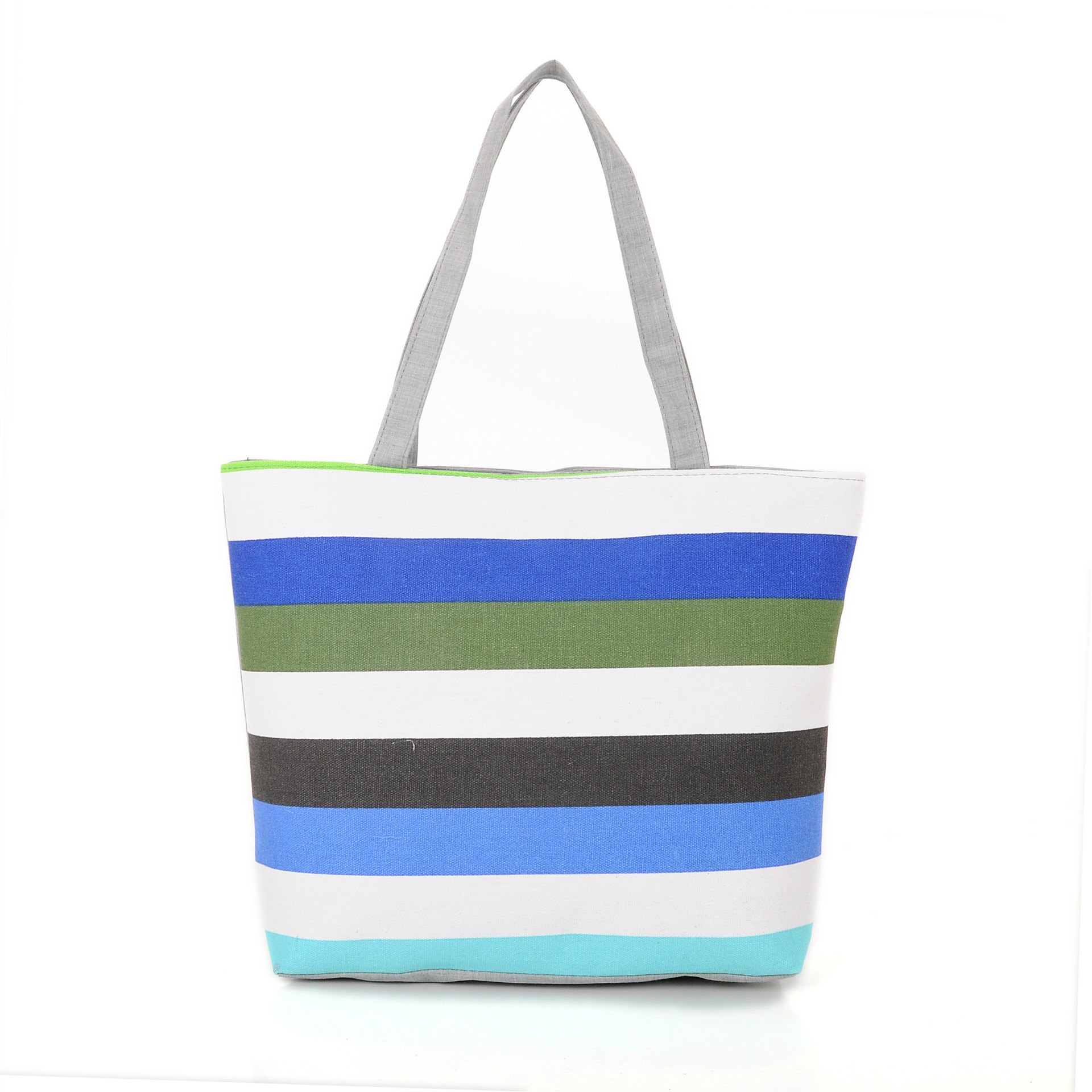 225g Weight Polyester Lining Material Zipper Closure Type Double Shoulder Straps Strap Type Canvas Bag Bags Type Casual, Daily Occasion Canvas Material Rainbow Pattern All Seasons Season Women's Gender Basic, Classic Style Style Medium Size Women's Medium Canvas Rainbow Basic Classic Style Zipper Canvas Bag 无