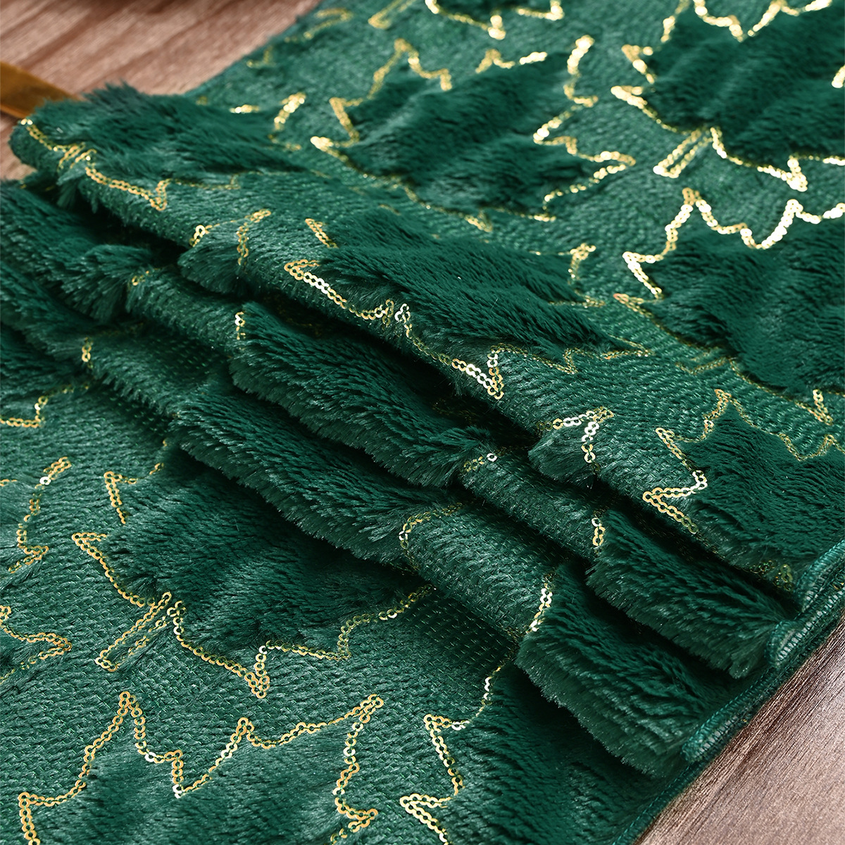 Nuevo transfronterizo de oro completo bandera de mesa de otoño Jacquard rectangular bandera de mesa de comedor de hotel TEMU distribución spot