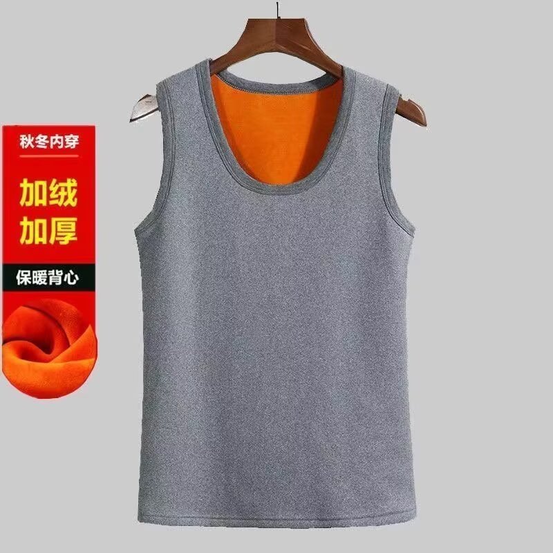 Fabricante de origen más terciopelo grueso de terciopelo dorado chaleco cálido camiseta sin mangas para hombre camisa de fondo para adultos chaleco de invierno