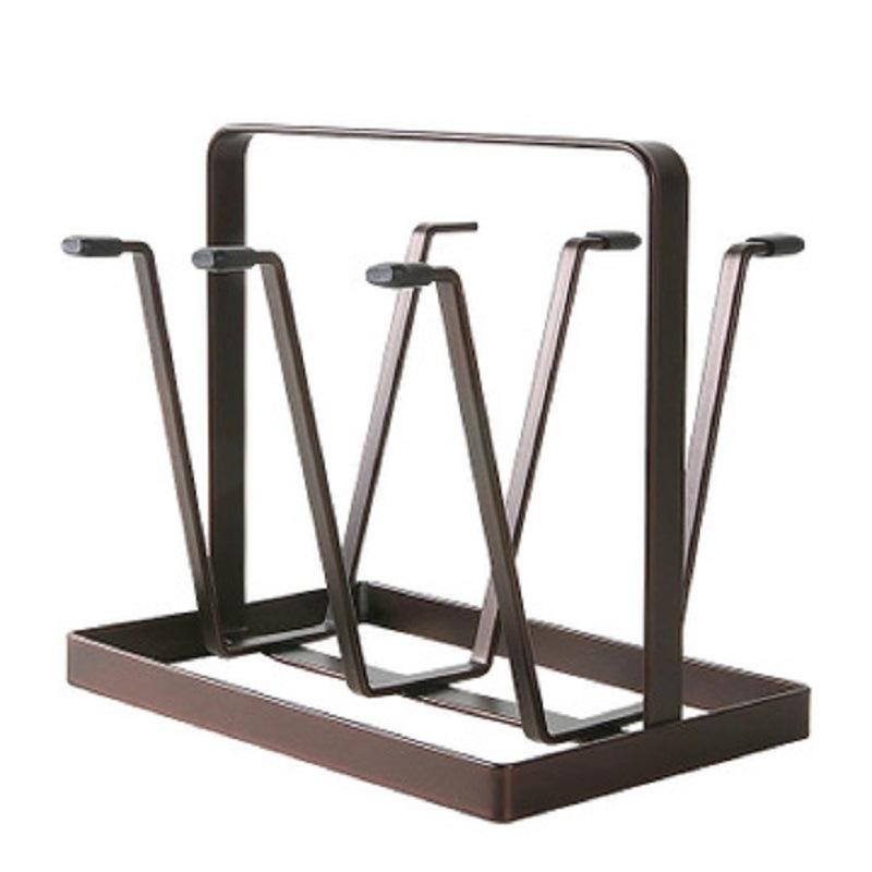 Estante de drenaje de metal taza de vidrio cocina casera estante de almacenamiento multifuncional taza japonesa hogar sala de estar portavasos