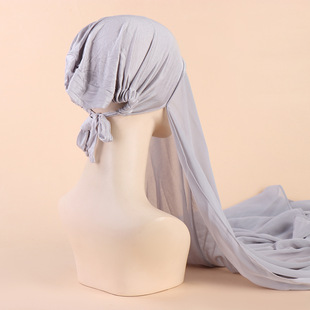 Cross-border Malay Hui Scarf Turban Chiffon Modal Adjustable Hat Turban Convenient Turban suit