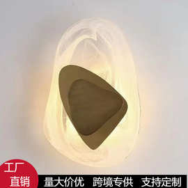 北欧极简卧室床头壁灯客厅电视背景墙走廊过道灯卧室床头中山灯具