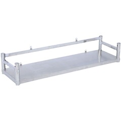Single-layer stainless steel wall-mounted shelf for hotel kitchen, first floor with railings, wall-mounted bowl rack, seasoning rack, can be used