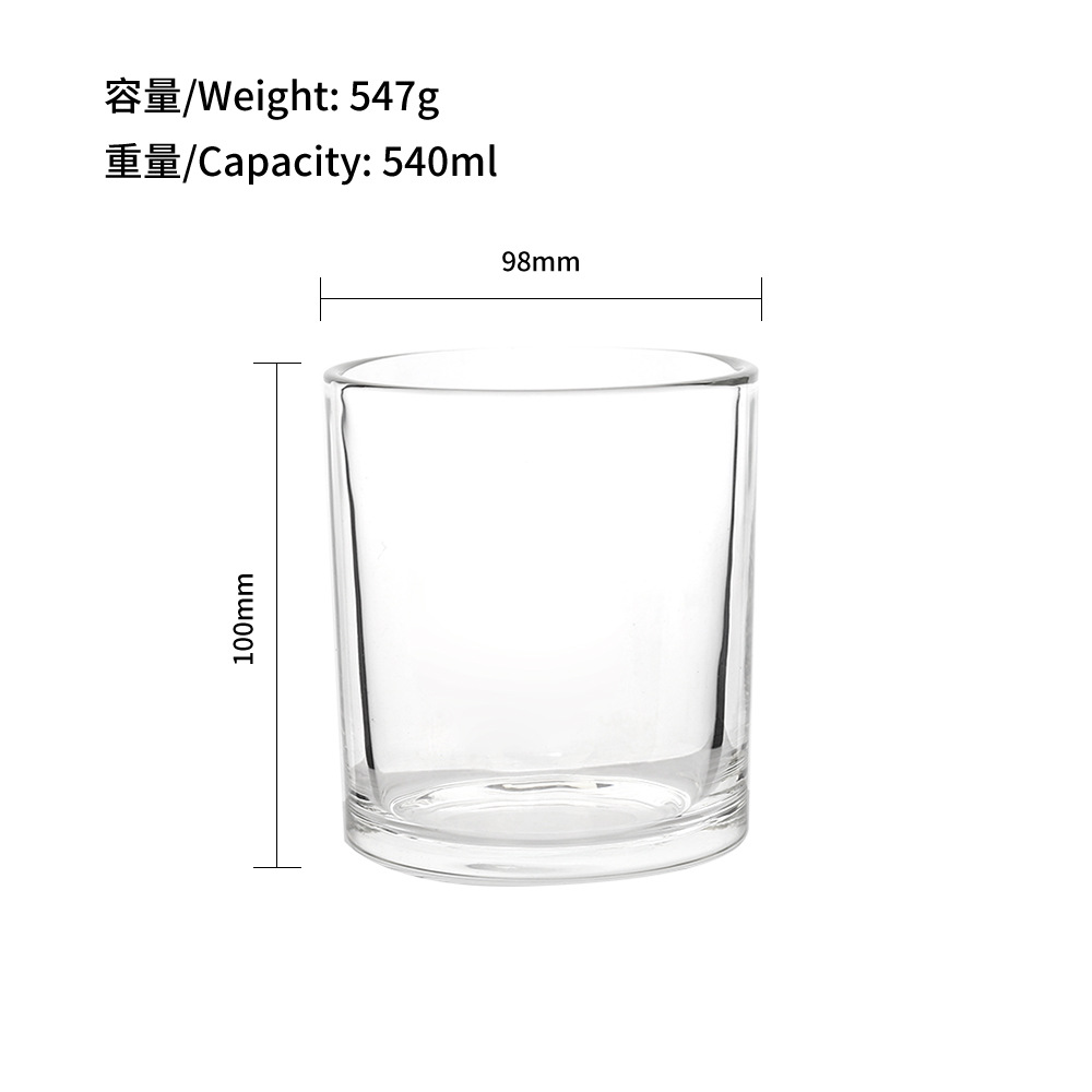Hot sale Amazon de alta calidad vidrio transparente vela taza taza de frasco de frasco de frasco de frasco 80 90