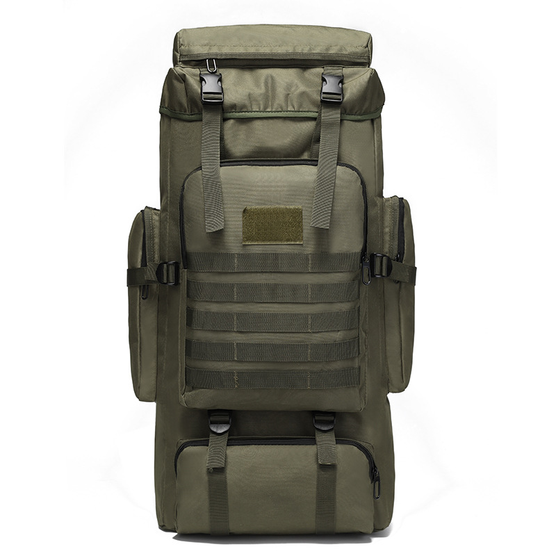 65L Oxford Cloth Outdoor Backpack Camouflage Hiking Tactical Shoulder Backpack Mountaineering Bag Men's Camping Travel Backpack