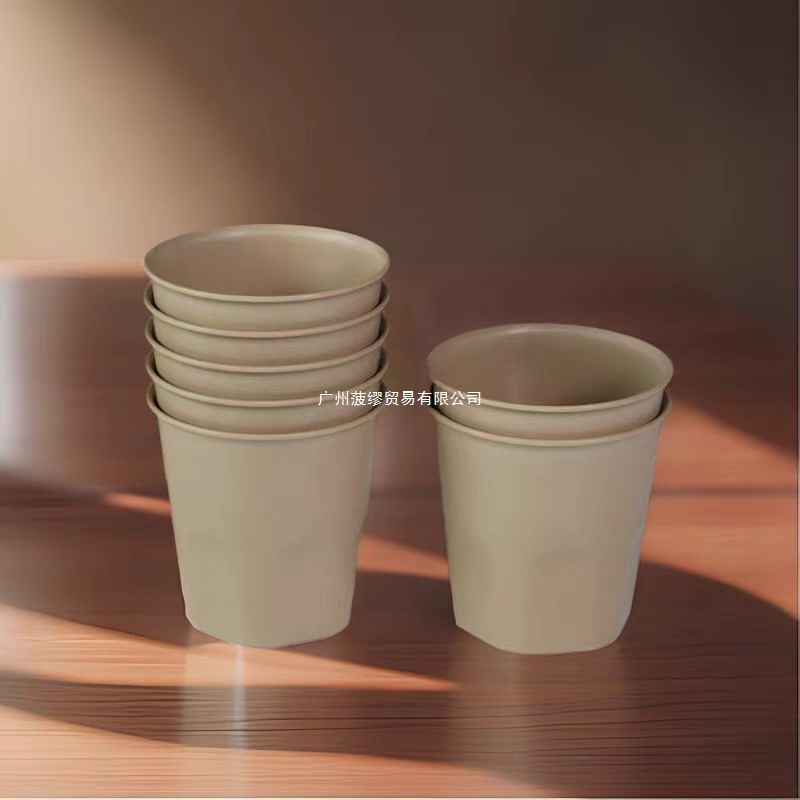 一次性稻壳环保餐具碗筷加厚耐高温家用商用圆形饭店食品级酒席