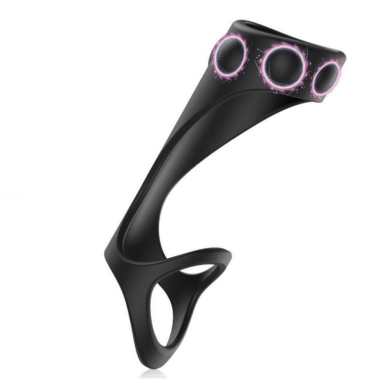 Ventas en caliente de nuevos anillos de retardo de doble anillo de bloqueo de anillo de silicona aumentado convexo estimulante artículos sexuales masculinos