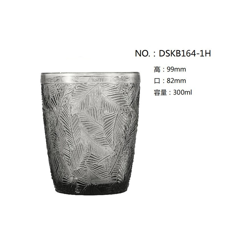 Taza de vidrio de color brillante taza de whisky de geometría de hielo taza de jugo taza de vino taza de flores taza de color set al por mayor