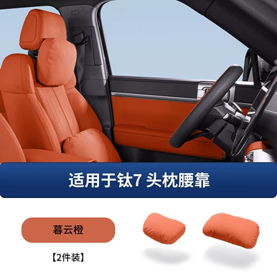 the Same Model of Headrest and: Headrest - titanium-7-maybach-headrest-lumbar-support-dusk-cloud-orange-2-piece-set