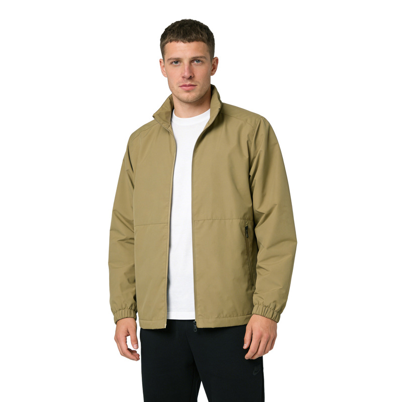 Cross-Border Men's Jacket with Hood and Stand-Up Collar, Solid Color Long-Sleeve Men's Coat, Thin and Breathable for Spring and Autumn, Customizable