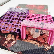 跨境专供爆款3D打印钻石画56格高低脚罐料架
