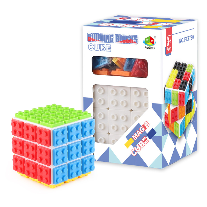 Bloques de construcción de Panxin Cubo de Rubik educación temprana educativa para niños ensamblando bloques de construcción rotación suave Cubo de Rubik de tercer orden juguetes exportación transfronteriza