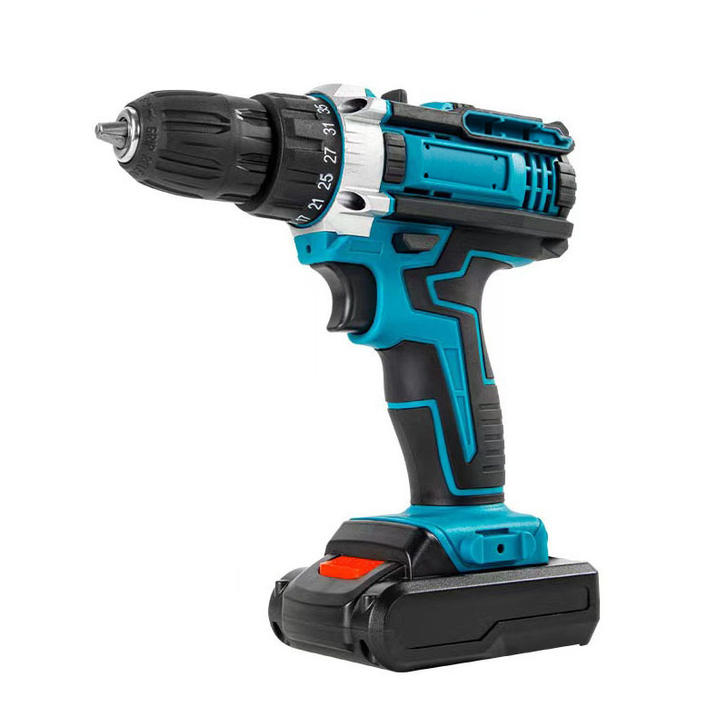 Batería de litio Taladro recargable Taladro eléctrico de litio de alta potencia Destornillador eléctrico multifuncional Taladro de pistola Juego de herramientas de batería Comercio exterior