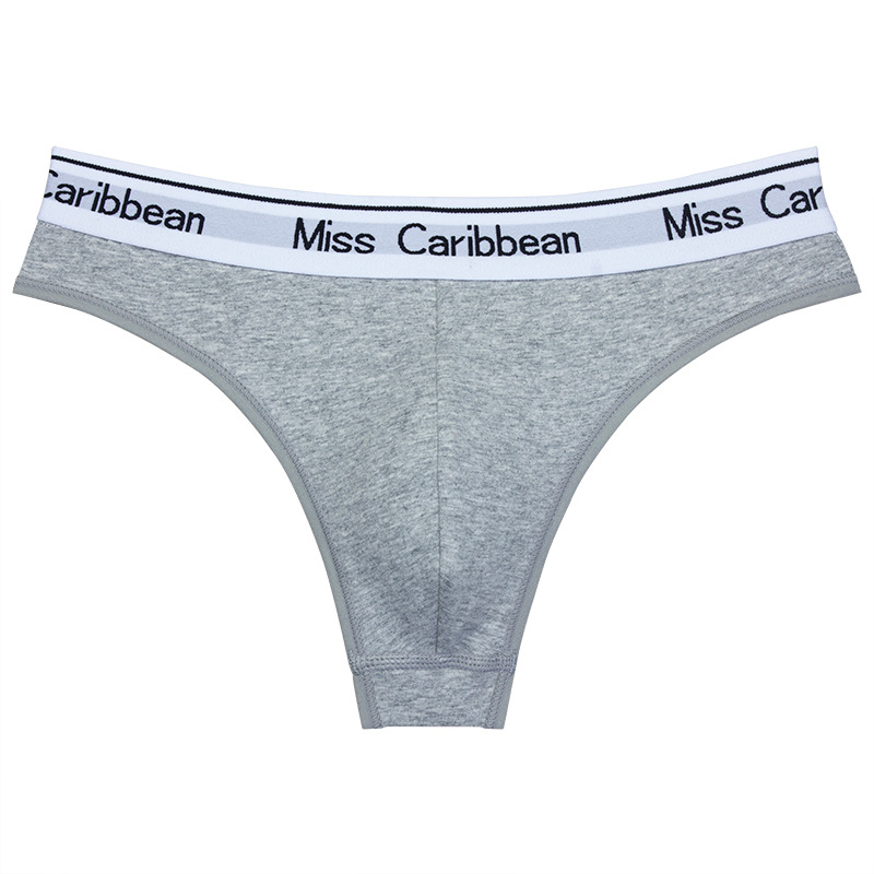 Foreign trade men's underwear sexy U convex sports fitness letter waist cotton low waist seamless briefs T pants