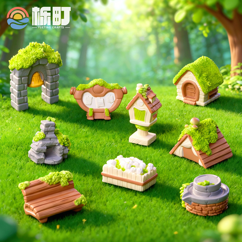 Moss Micro-Landscape Creative Healing Forest DIY Gardening Decoration Accessories Desktop Ornaments