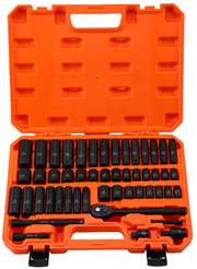 Juego de dados neumáticos 1/2” de 35 piezas, incluye vasos largos y cortos, kit profesional para herramientas neumáticas