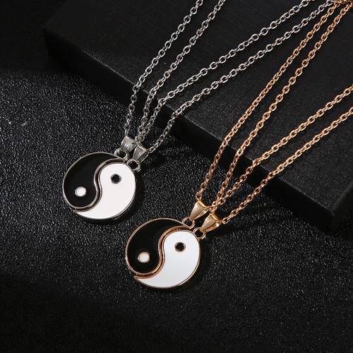 Chinese Kung Fu Taichi jewelry for Women and Mensplicing gossip necklace lovers hand string of hand-woven, Yin and Yang tai chi bracelet