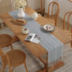 Cross-border foreign trade supply American table runner cotton and linen table cloth handmade tassel coffee table table mat home long table decorative cloth