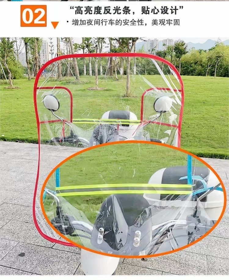 Electric Vehicle Windshield, Transparent Summer Windproof Universal Rain Cover, Rain Shield for Motorcycles