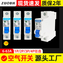 外贸空气开关小型断路器C45 DZ47-63-1P 32A 微断63A空开跨境现货