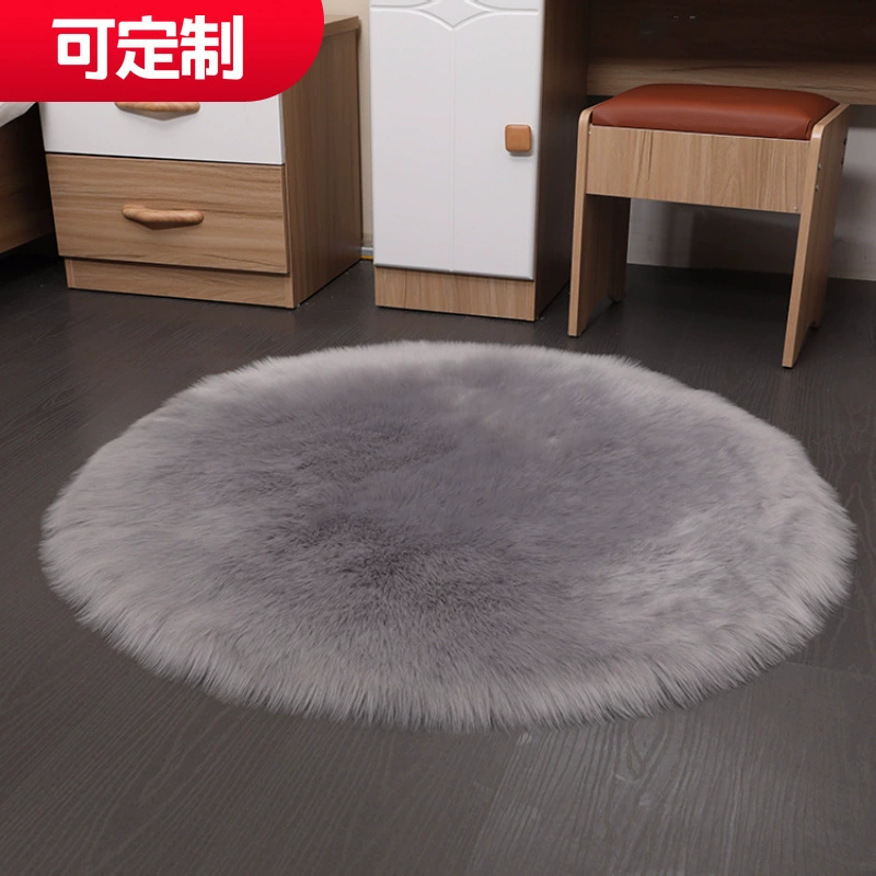 Ковер в европейском стиле из искусственной шерсти, круглый, для гостиной, спальни, туалетного столика, декоративный, для домашнего интерьера.