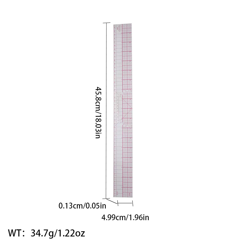 Regla de curva directa de fábrica Botón regla de arco regla de ropa regla de corte traje de regla de jaula de manga regla de tamaño colección