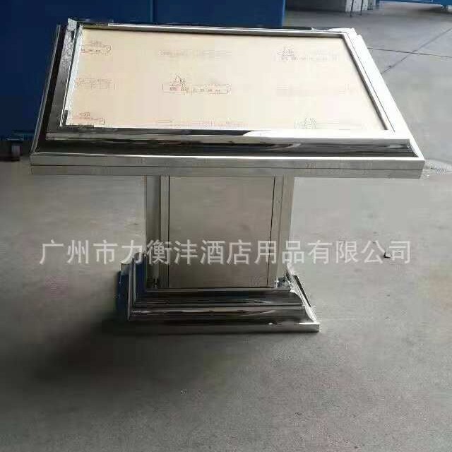 立式灯箱导向台/商场楼层地图索引/大堂不锈钢钛金色卧式灯箱厂家