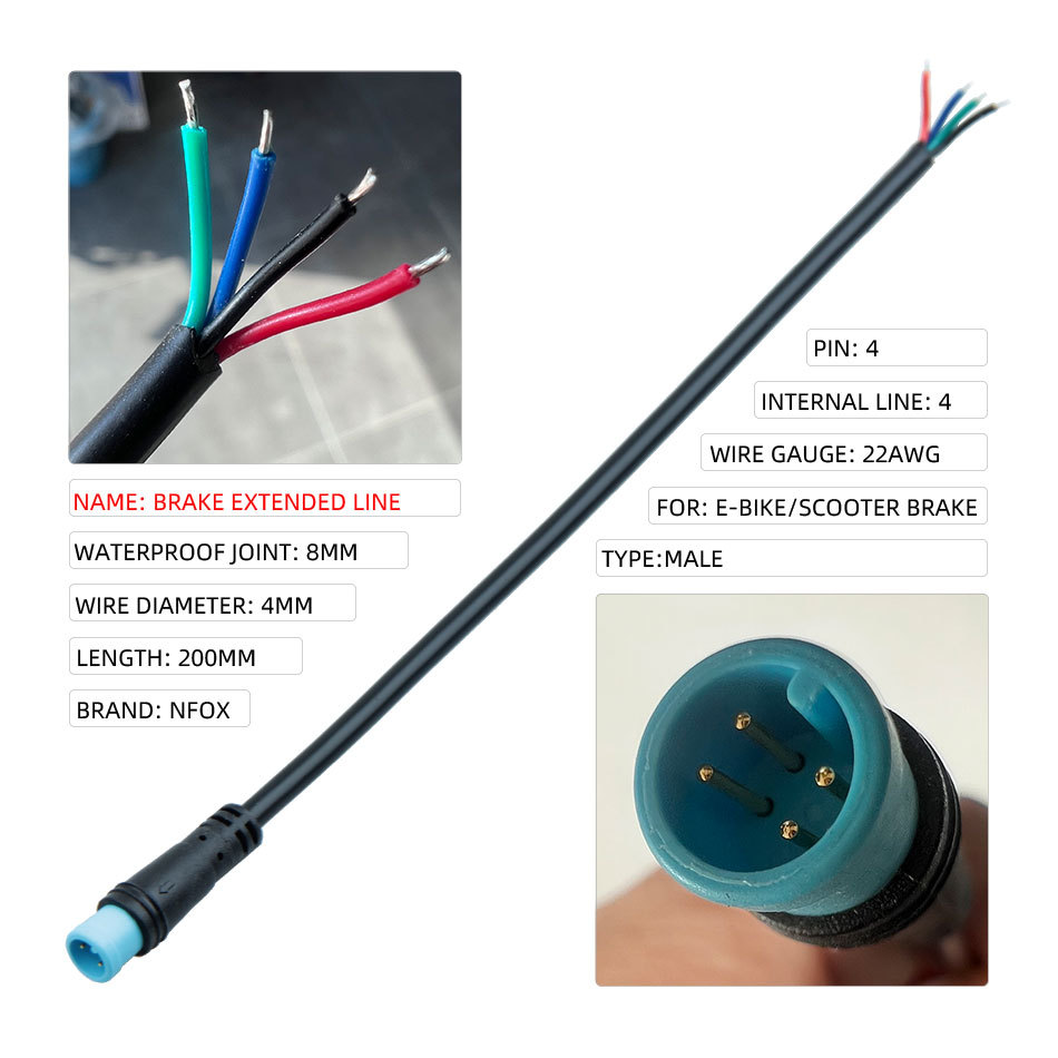 Línea de extensión de cable roto NFOX a línea de secuencia cabeza masculina cabeza femenina resorte seco sentido magnético línea de señal 2 pin 3PIN4 pin 5 pin 6 pin