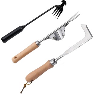 Factory Direct cross-border hot sale 3-piece weeding tool mower straw knife stainless steel gap weeding excavator