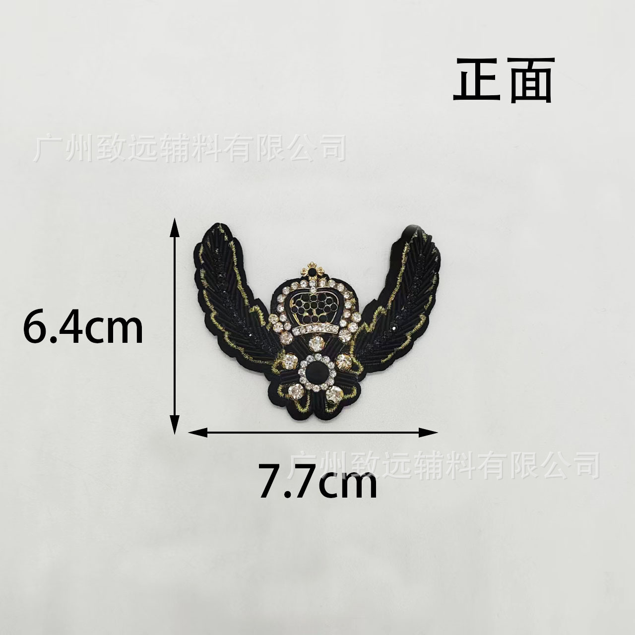 2023 nuevo bordado hecho a mano indio seda corona alas insignia joyería personalizada ropa zapatos y sombreros accesorios insignia image 1