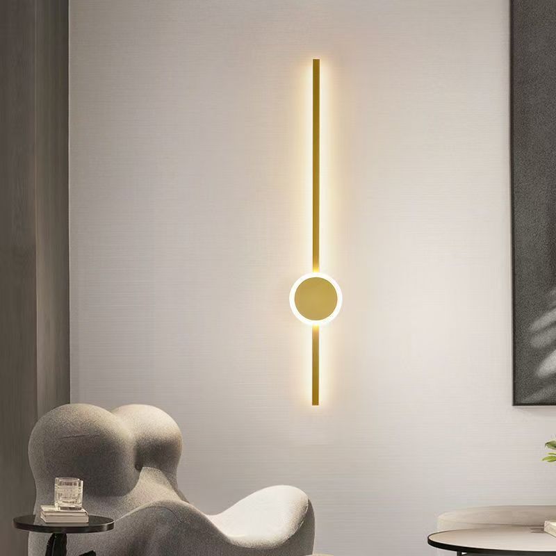 Luz de pared de pared moderna minimalista estilo minimalista pared de fondo creativa barra larga LED dormitorio cabecera de cama
