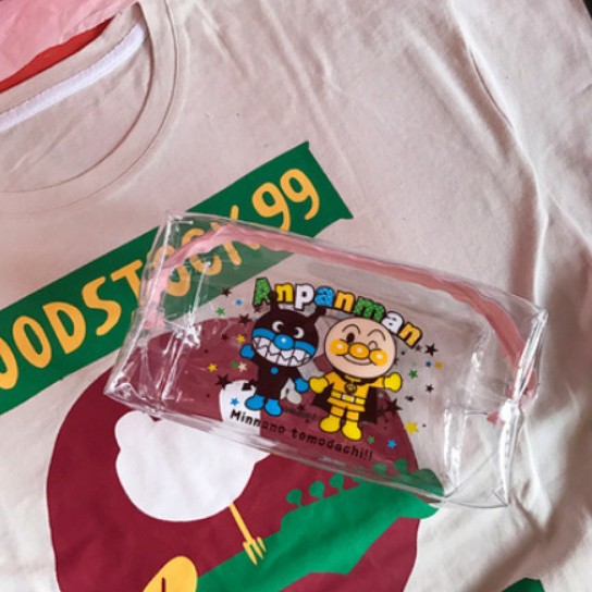 Bolsa de cosméticos transparente estilo coreano, impermeable y de gran capacidad, neceser portátil para viaje