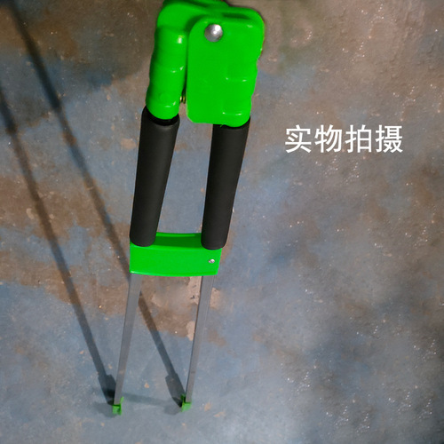 Double-rod stainless steel garbage clip pick-up clip extended handle clamp pliers sanitation field road sanitation and cleaning