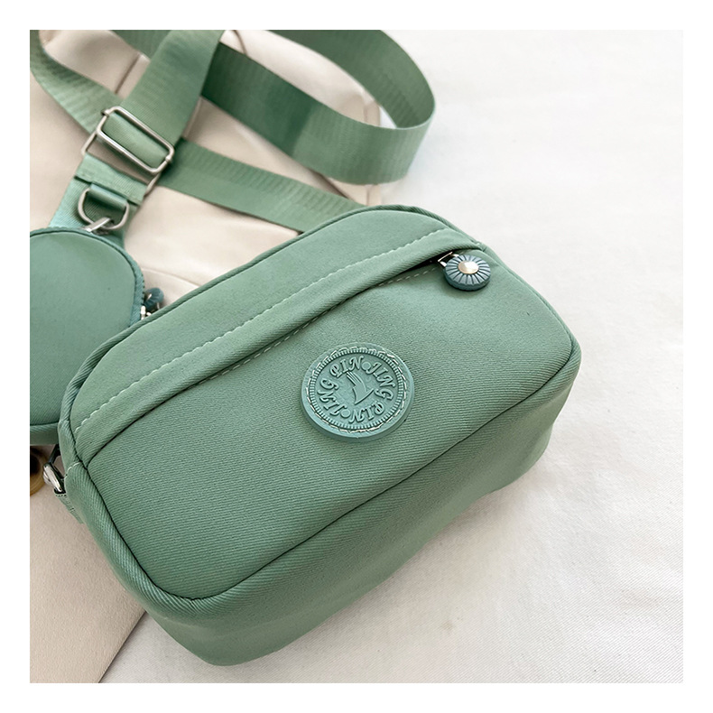 Women's All Seasons Oxford Cloth Solid Color Basic Square Zipper Shoulder Bag display picture 2