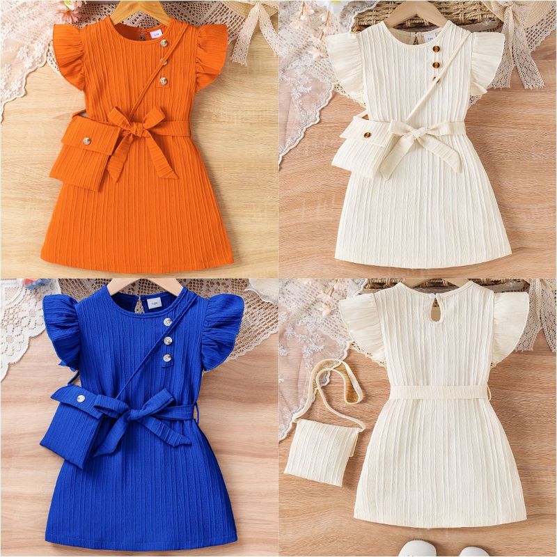 Girls' fashionable dress 夏季童装短袖连衣裙时髦女童裙子批发|undefined