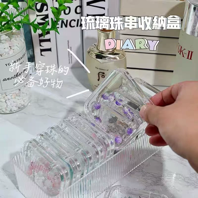 Высокопрозрачная акриловая коробка для хранения ногтей портативная толстое покрытие прозрачная и изысканная готовая коробка