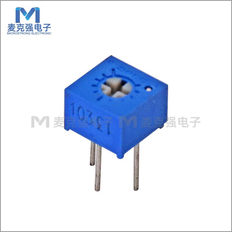 BOCHEN玻璃釉预调电位器3362P 103 10K 可调电阻3362卧式单圈