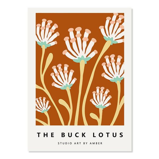 Matisse Simple Abstract Line Plant Pumpkin Poster Nordic Living Room Bedroom Decorative Painting Core