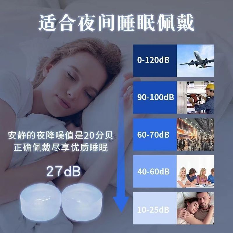 耳塞隔音降噪专用硅胶耳塞防水游泳睡眠宿舍静音泥舒适佩戴|undefined