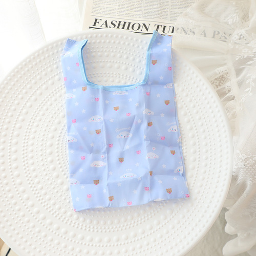 Japanese cartoon small cute doll pattern foldable simple portable shopping bag portable mini environmental protection bag