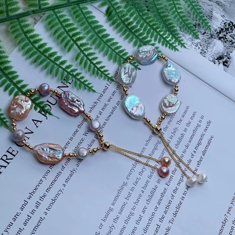 Zhuji Freshwater Pearl Bracelet Women's Fashion Baroque Bracelet Niche Stacked Purple Pearl Bracelet Wholesale Hair
