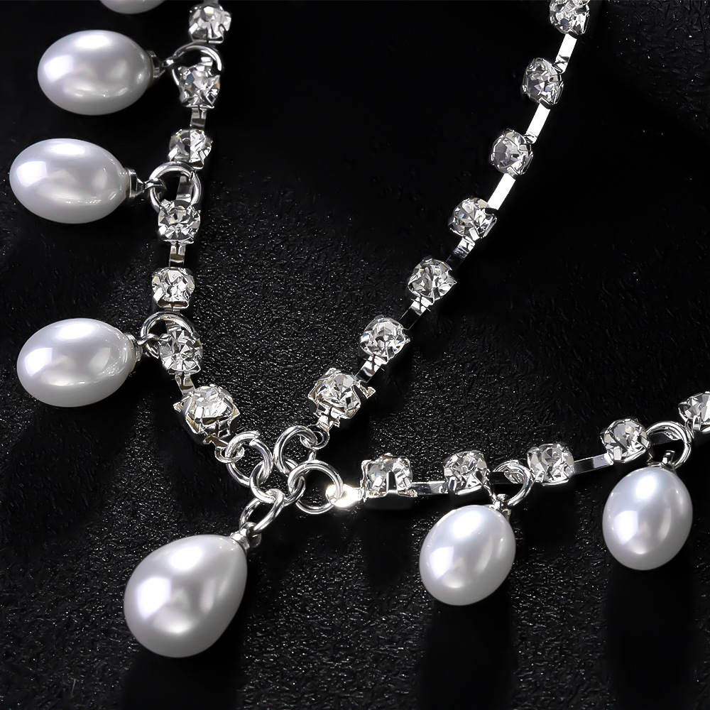 Temperamento europeo y americano bordilla perla banda de cabello moda simple tocado de diamante accesorios de moda para mujeres Headwear