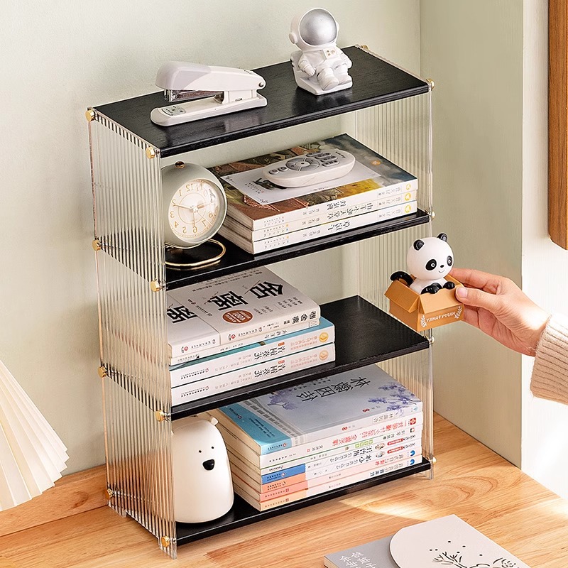 Desktop Storage Rack, Small Bookshelf, Multi-Layer Storage Rack, Cup Holder, Layered Rack, Organizer Rack, Storage Rack, Simple Office Use