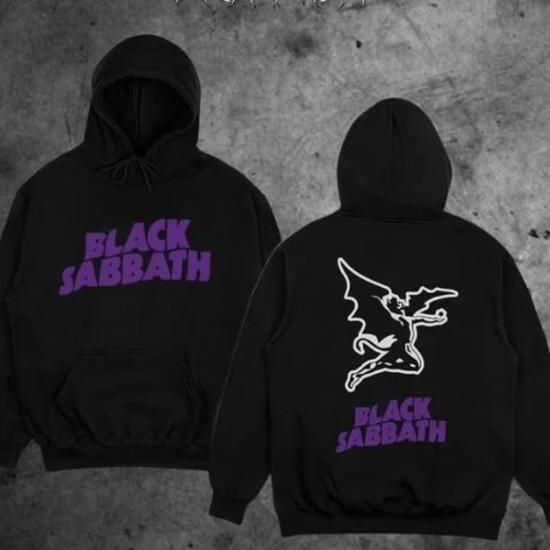 American Retro Sweatshirt Black Sabbath Band Ending World Tour Autumn and Winter New Men's and Women's Streetwear