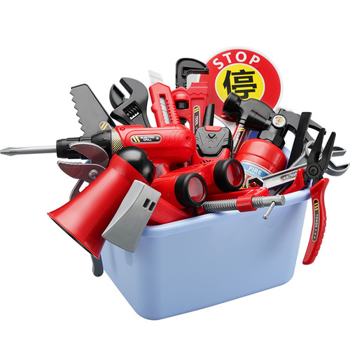Cross-border children's firefighter equipment set toy fire extinguisher kindergarten play house simulation repair tool box