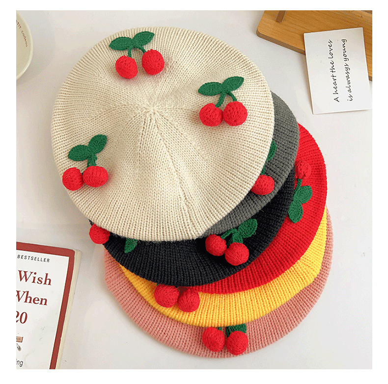 Muchachas Casual Fruta Sombrero De Boina display picture 1