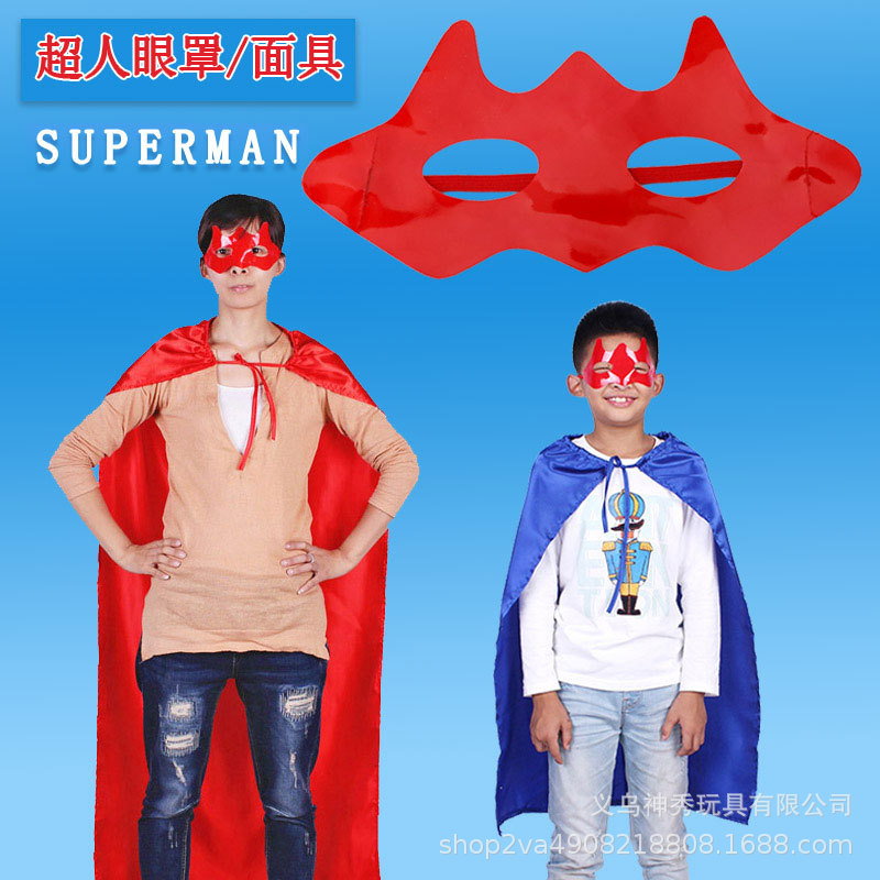 10000 santo festival de los niños máscara de ojo superman tela roja máscara de ojo kindergarten cosplay accesorios máscara de ojo