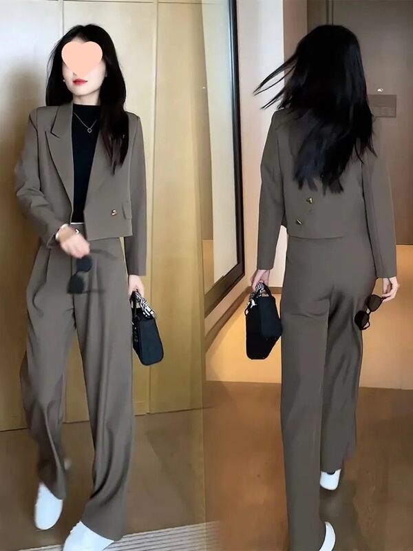 Women's Spring New Small-Sized Fashionable Suit Jacket and Casual Pants Professional Two-Piece Set Women's Spring New Small-Sized Fashionable Suit Jacket and Casual Pants Professional Two-Piece Set