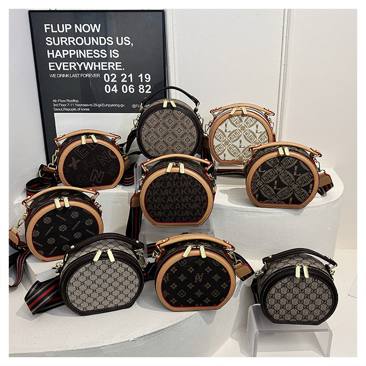 2025 round pie bag trendy portable apple women‘s bag one-shoulder crossboby bag women‘s shaping small round bag