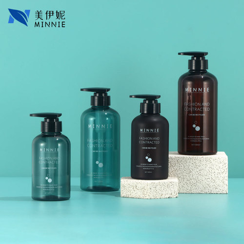 300ml500ml thick wall round shoulder lotion bottle shampoo bottle shampoo bottle shower gel bottle sub-bottling plastic